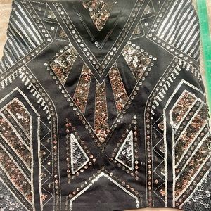Sequin black  Mini skirt .